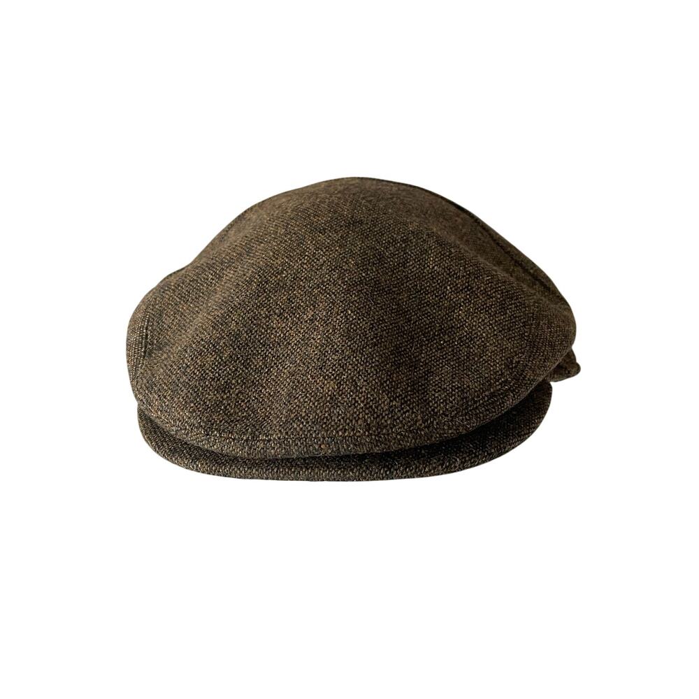 Borsalino brown wool newsboy cap Sz:XL